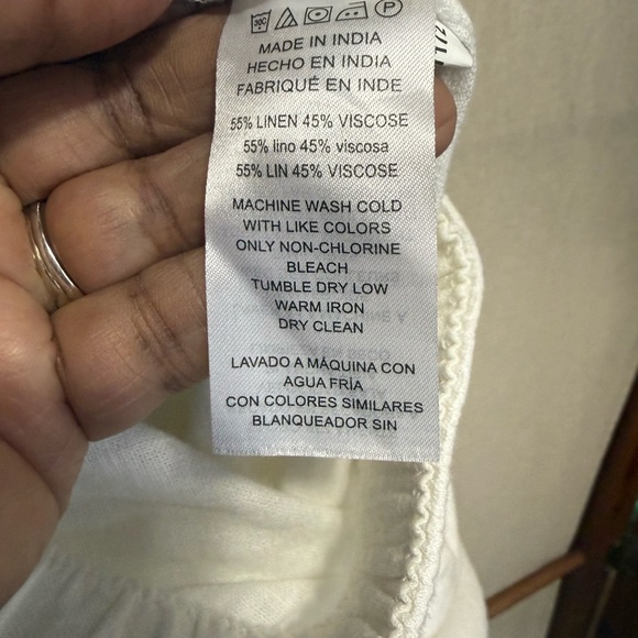 MICHAEL Michael Kors white linen Harbor pants. - Picture 7 of 7